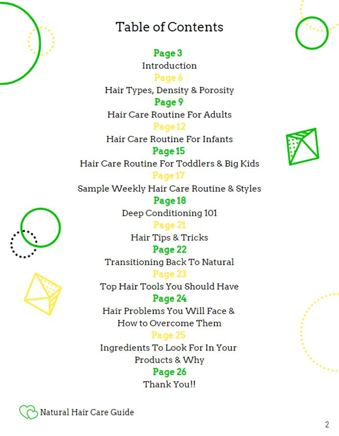 Natural Hair Care Guide For Kids and Adults Ebook